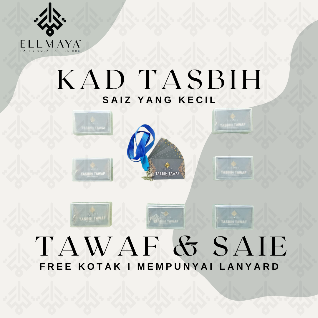 Ellmaya Kad Tasbih Tawaf Saie in Blue with Free Gift (Lanyard + Box)