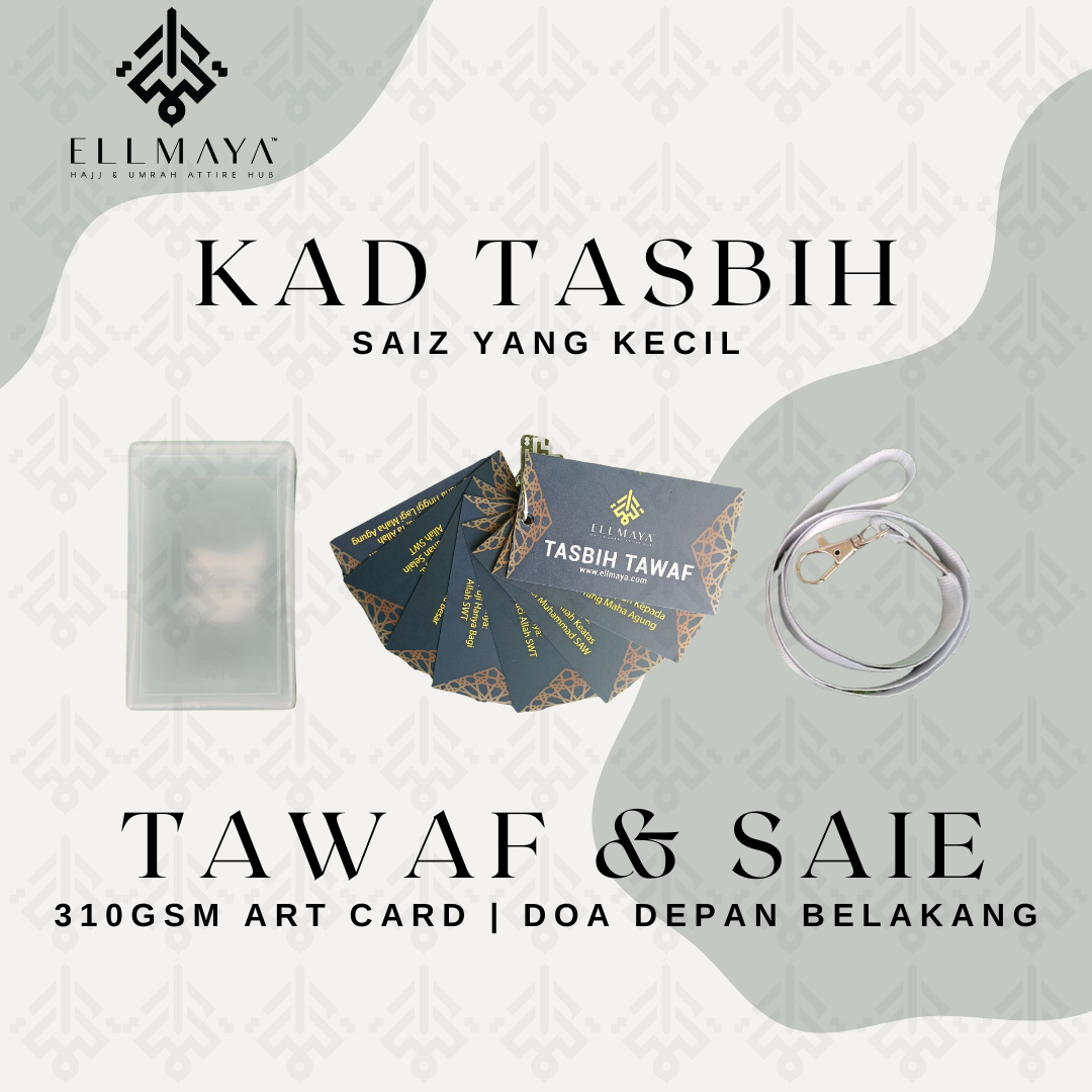 Ellmaya Kad Tasbih Tawaf Saie in Blue with Free Gift (Lanyard + Box)