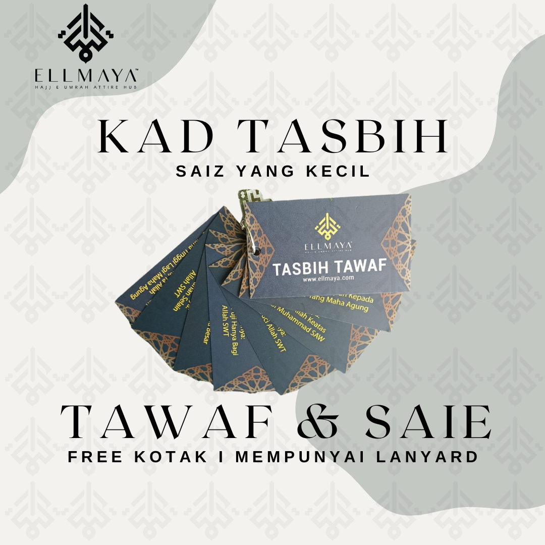 Ellmaya Kad Tasbih Tawaf Saie in Blue with Free Gift (Lanyard + Box)