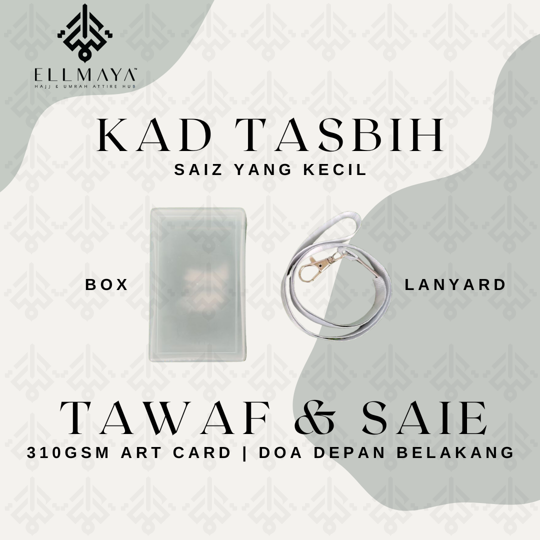Ellmaya Kad Tasbih Tawaf Saie Free Gift (Lanyard + Box)