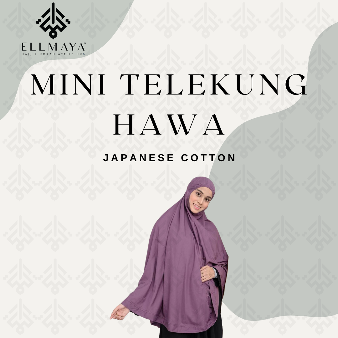 Mini Telekung Hawa in Dusty Purple