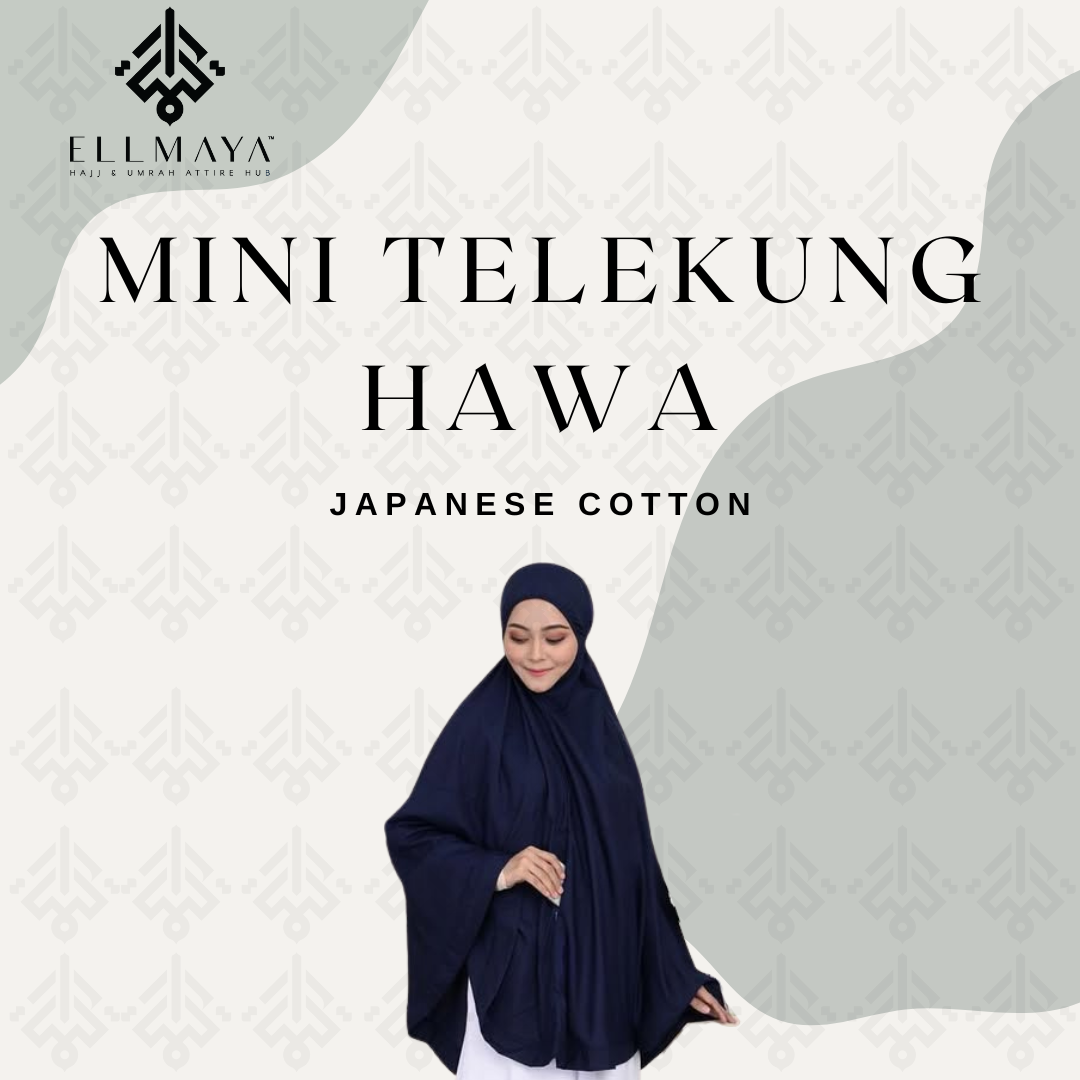 Mini Telekung Hawa in Blue Black