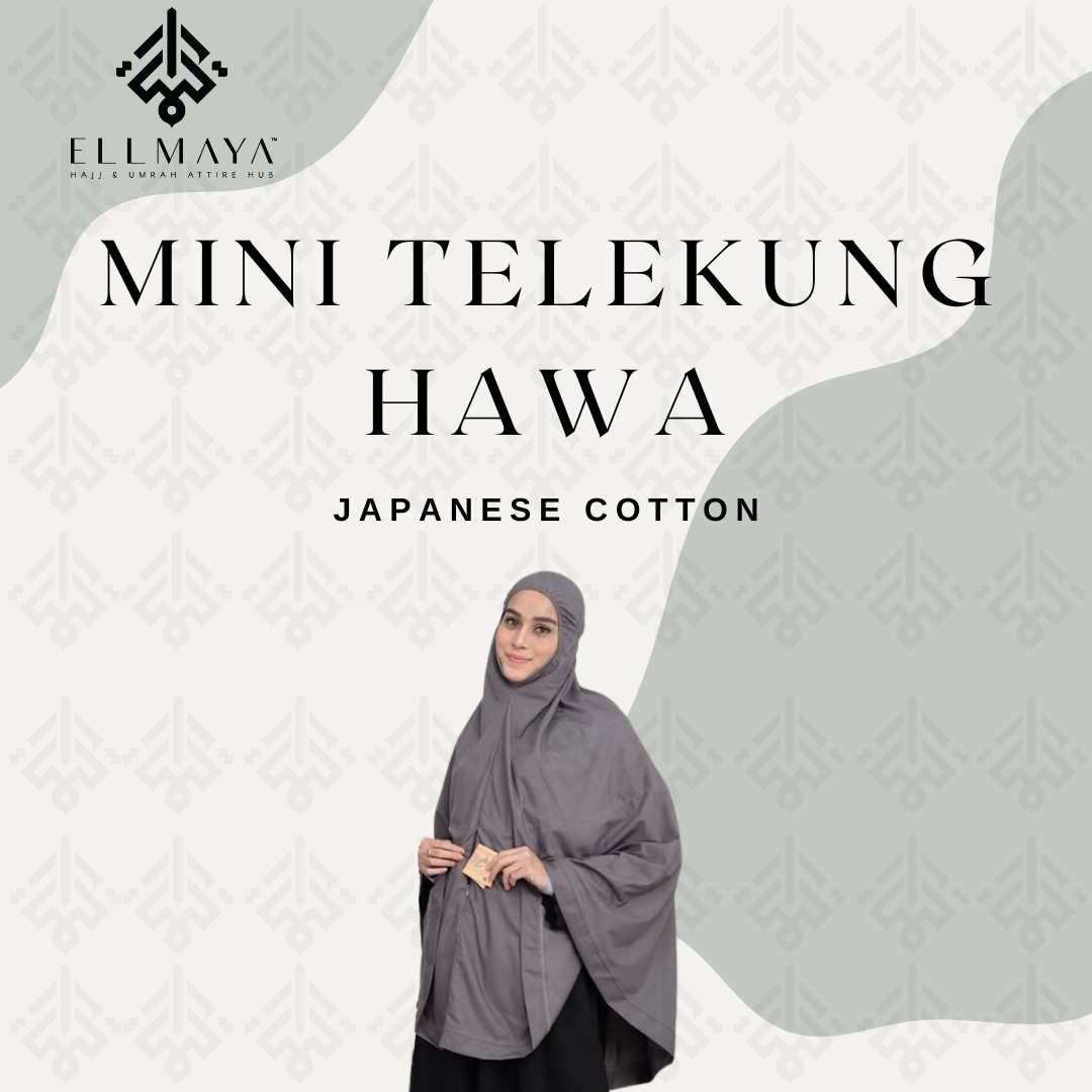Mini Telekung Hawa in Grey