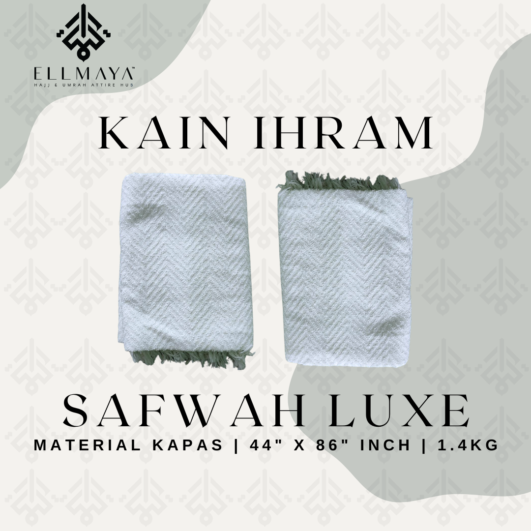 Kain Ihram Safwah Luxe with Free Gift (Uncang Kasut) (3)