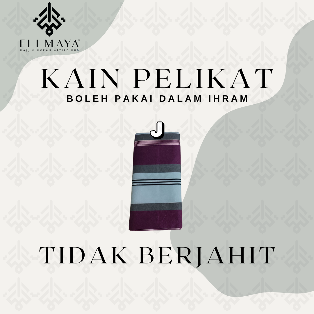 Kain Pelikat Tidak Berjahit Design J
