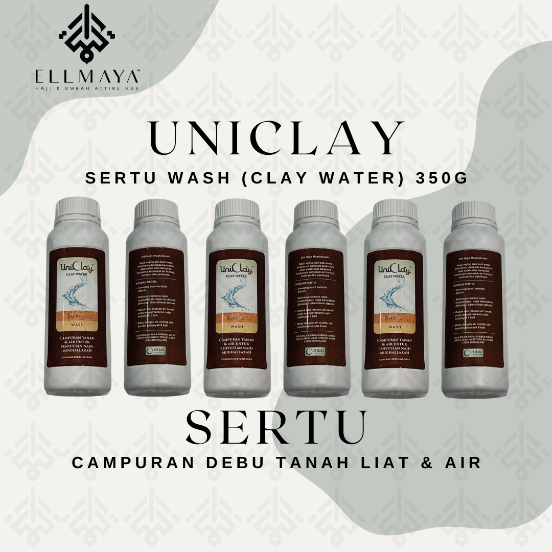 ELLMAYA: UniClay Sertu Wash 350g & Detergent Plus 150g UniClay Sertu Liquid Sertu Serbuk Debu Detergent
