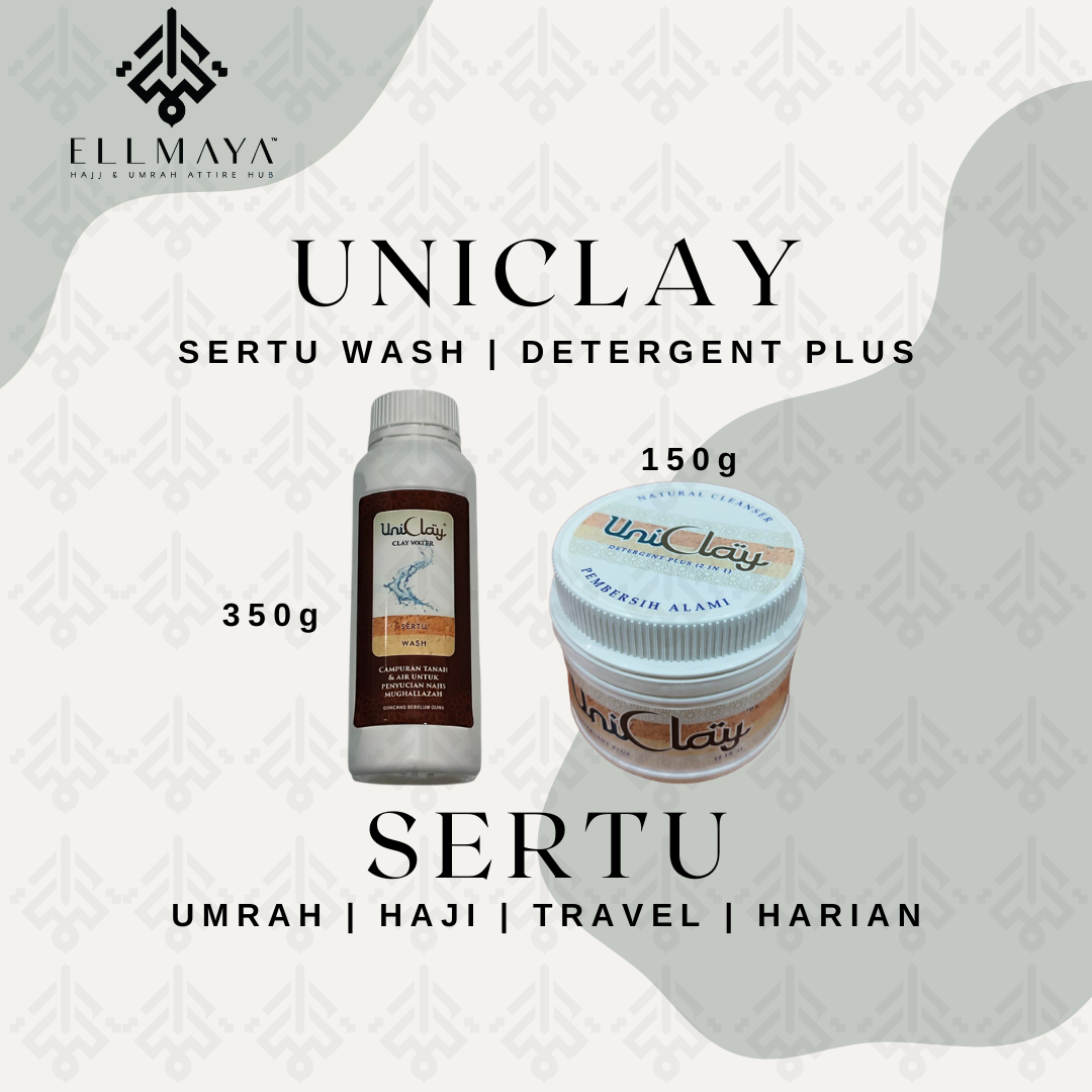 UniClay ELLMAYA: UniClay Sertu Wash 350g & Detergent Plus 150g UniClay Sertu Liquid Sertu Serbuk Debu Detergent