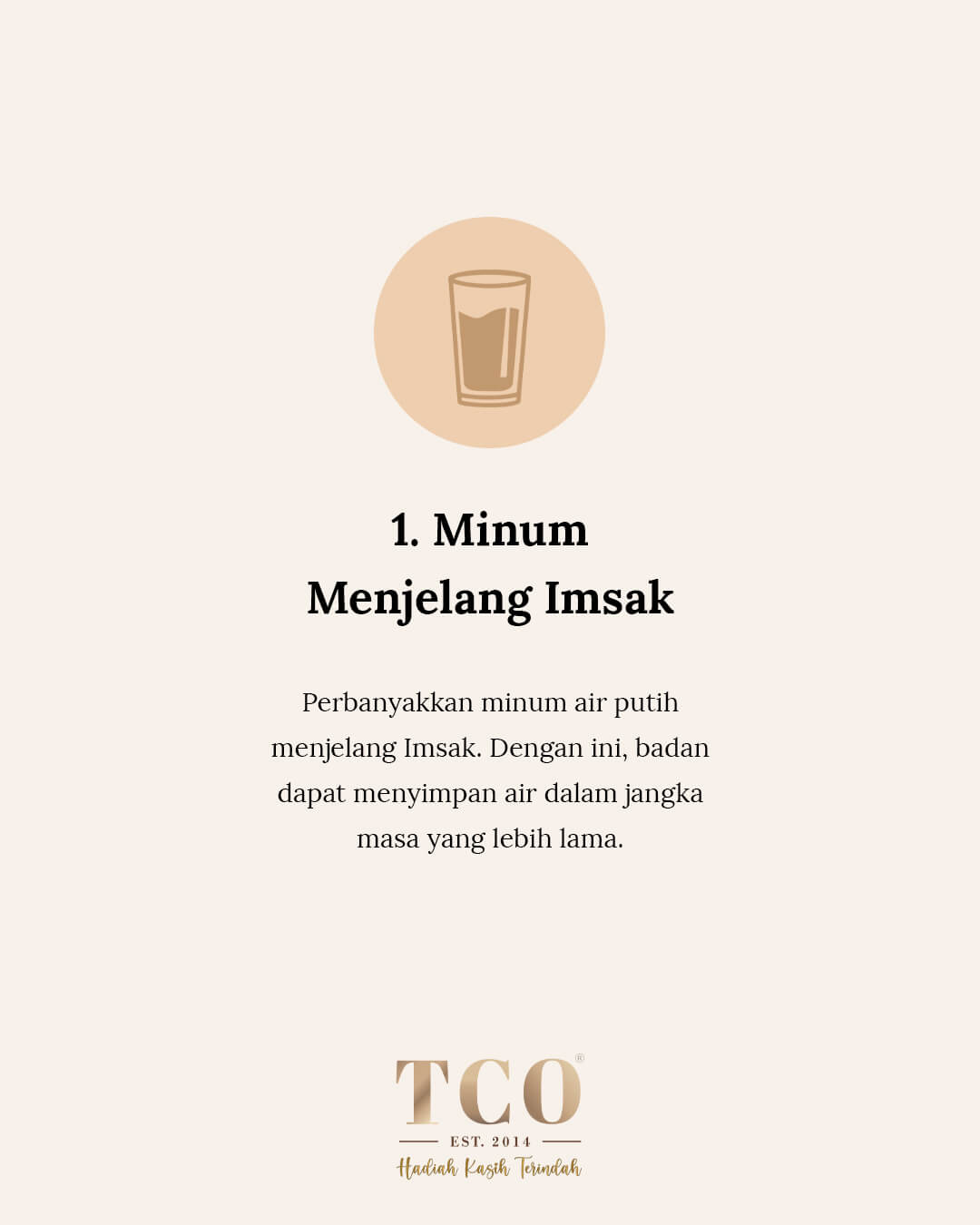 Tips Tahan Dahaga Page 2 by TCO - IG Post Portrait