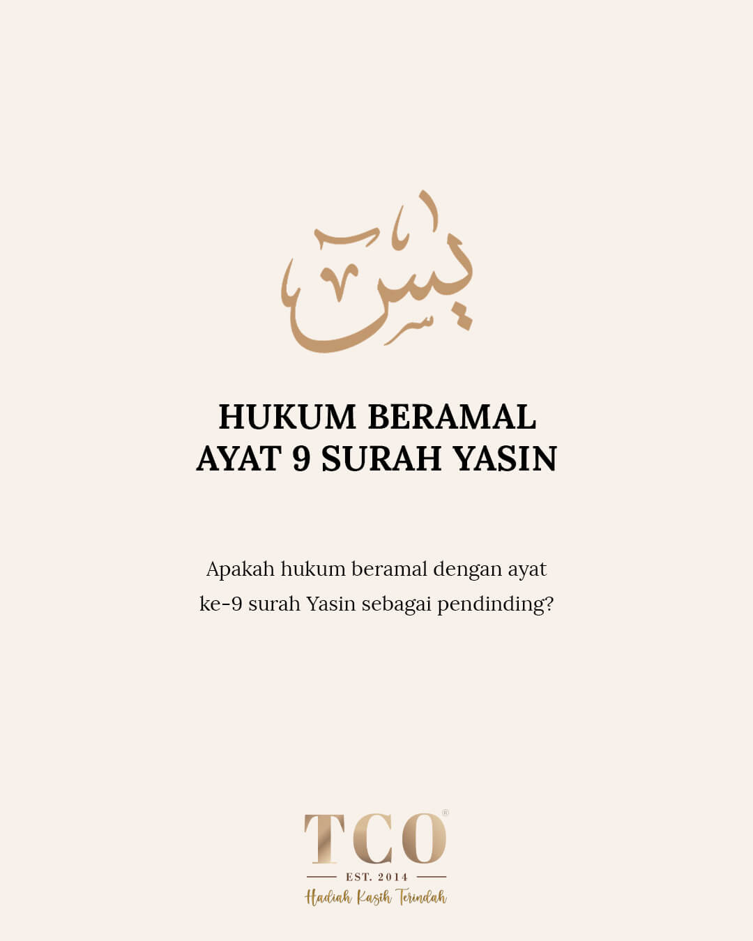 Hukum Beramal Ayat Surah Yasin Page 1 by TCO - IG Post Portrait