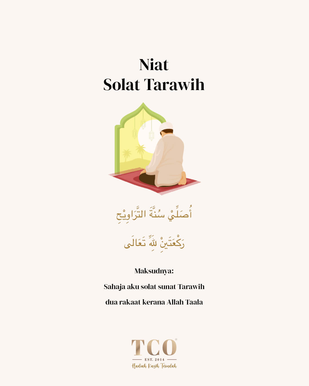 Niat Solat Tarawih by TCO - IG Post Portrait