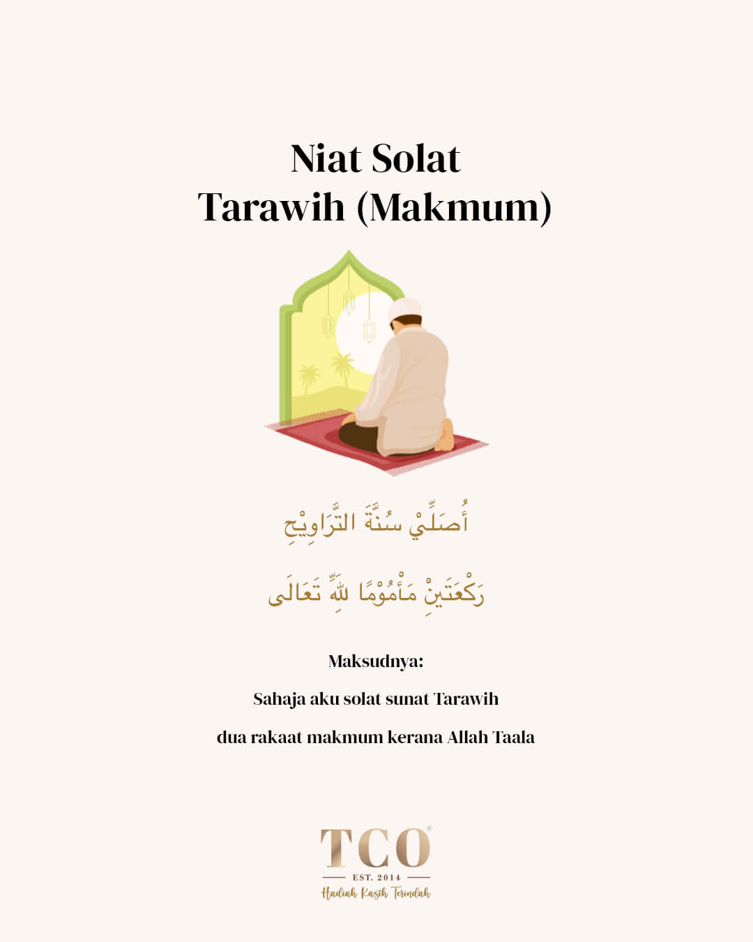 Niat Solat Tarawih Makmum by TCO - IG Post Portrait