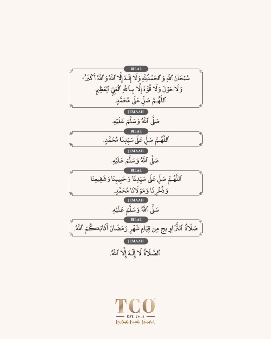 Bacaan Sebelum Mula Tarawih Page 2 by TCO - IG Post Portrait