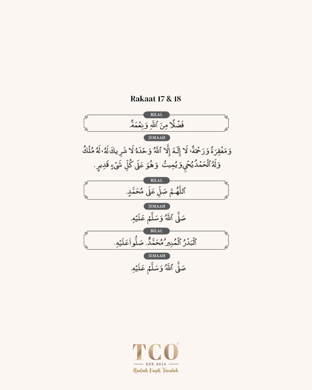 Bacaan Solat Tarawih Page 14 by TCO - IG Post Portrait