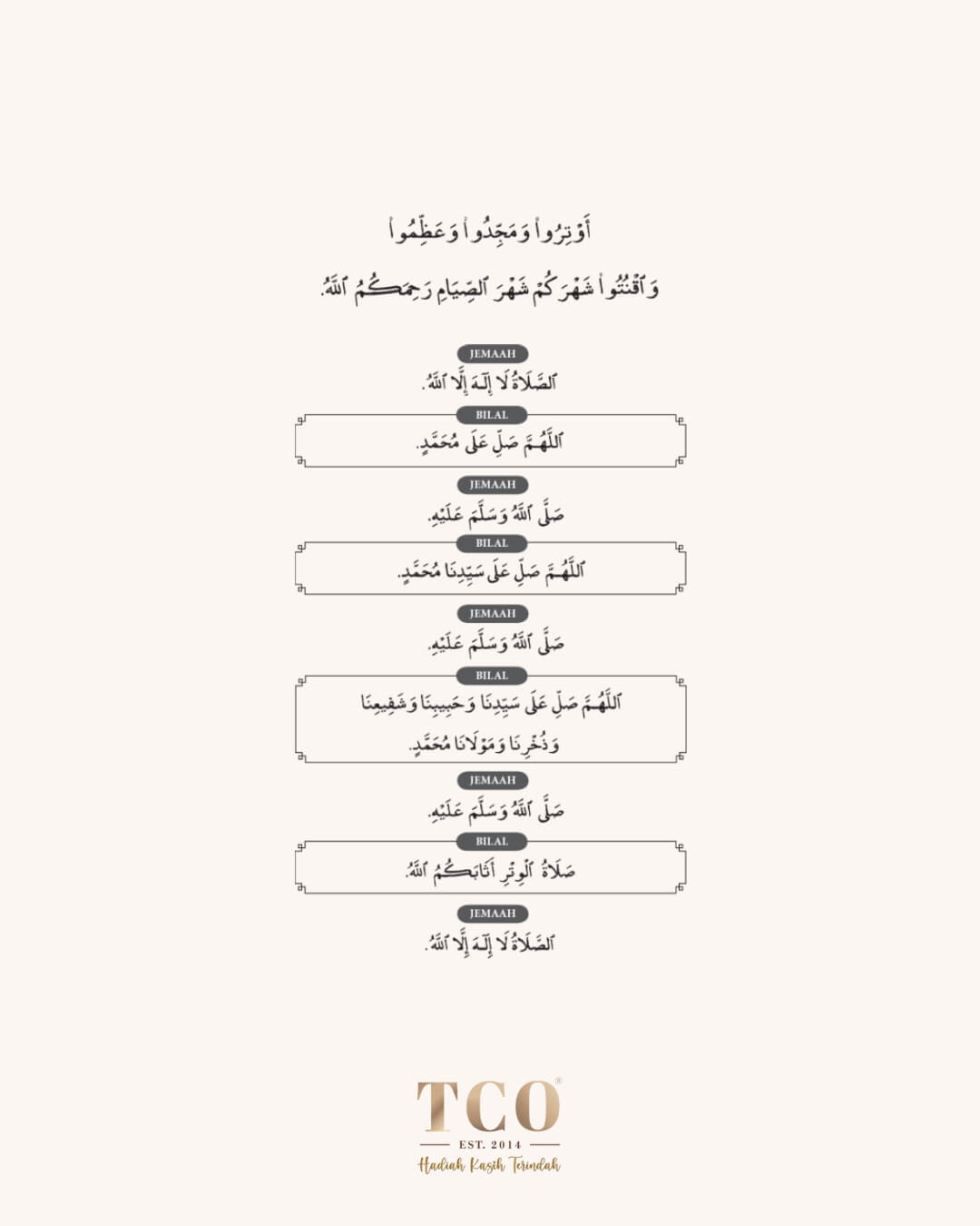 Bacaan Solat Witir Page 2 by TCO - IG Post Portrait