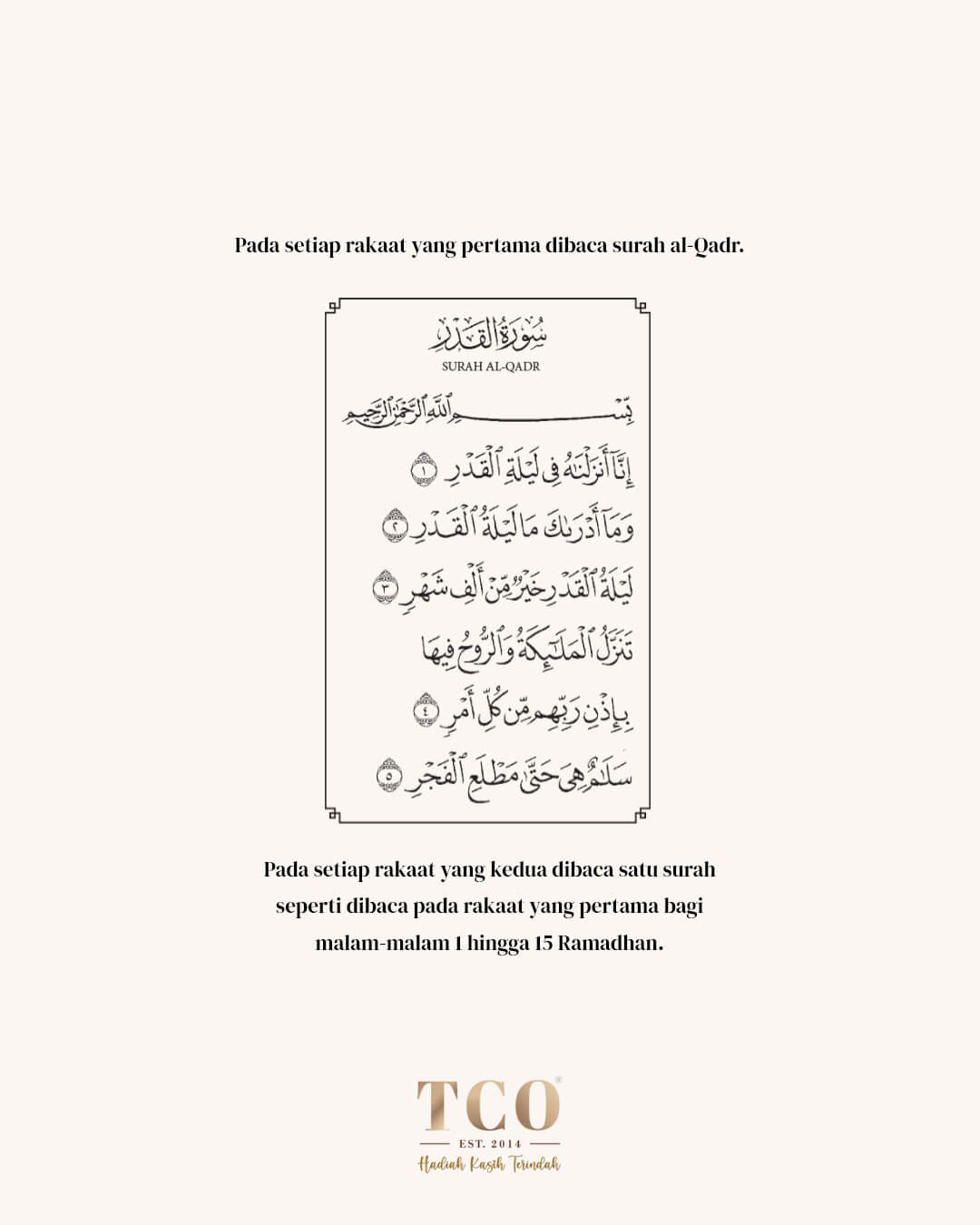 Bacaan Surah Malam 16-Akhir Page 2 by TCO - IG Post Portrait