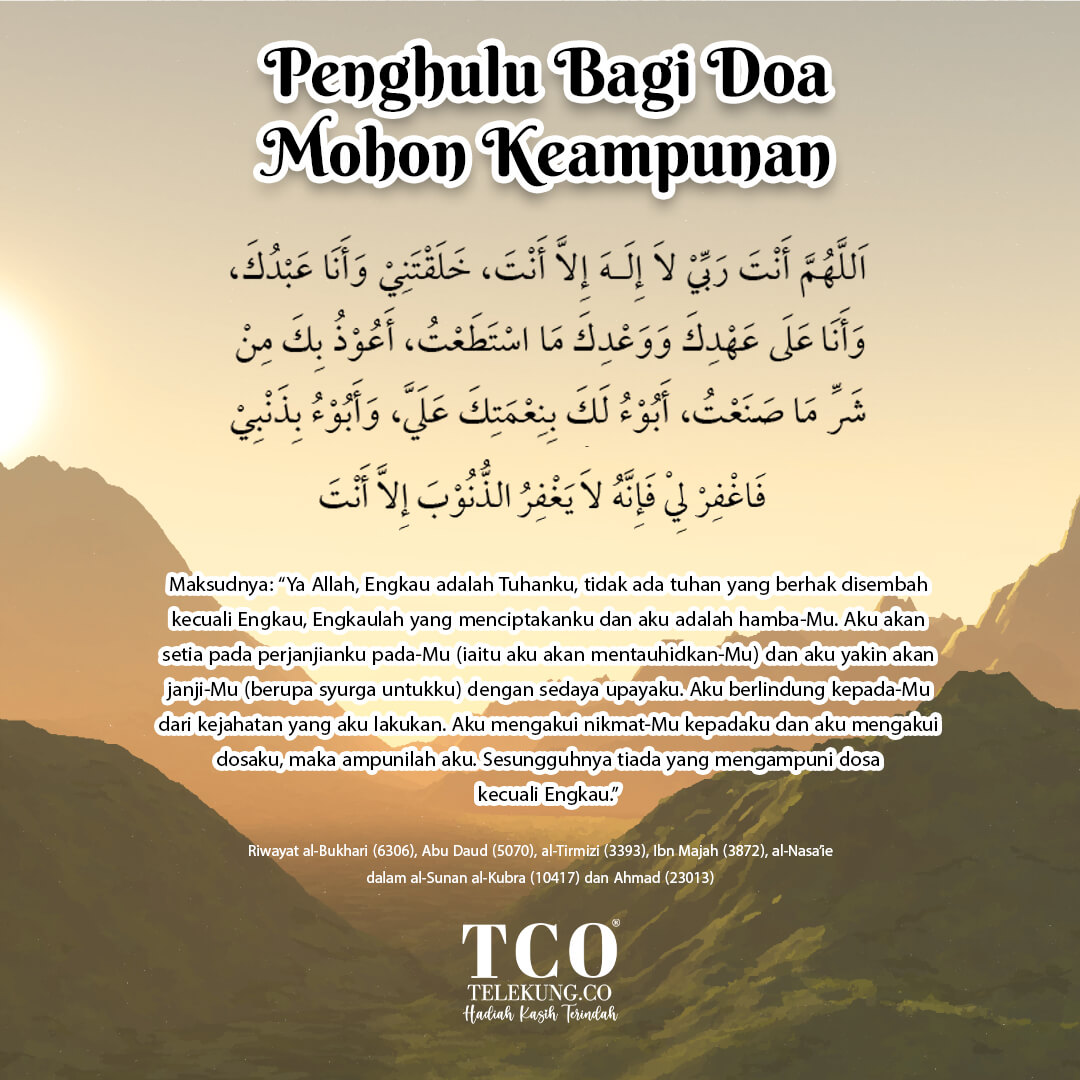 Penghulu Bagi Doa - Doa Mohon Keampunan