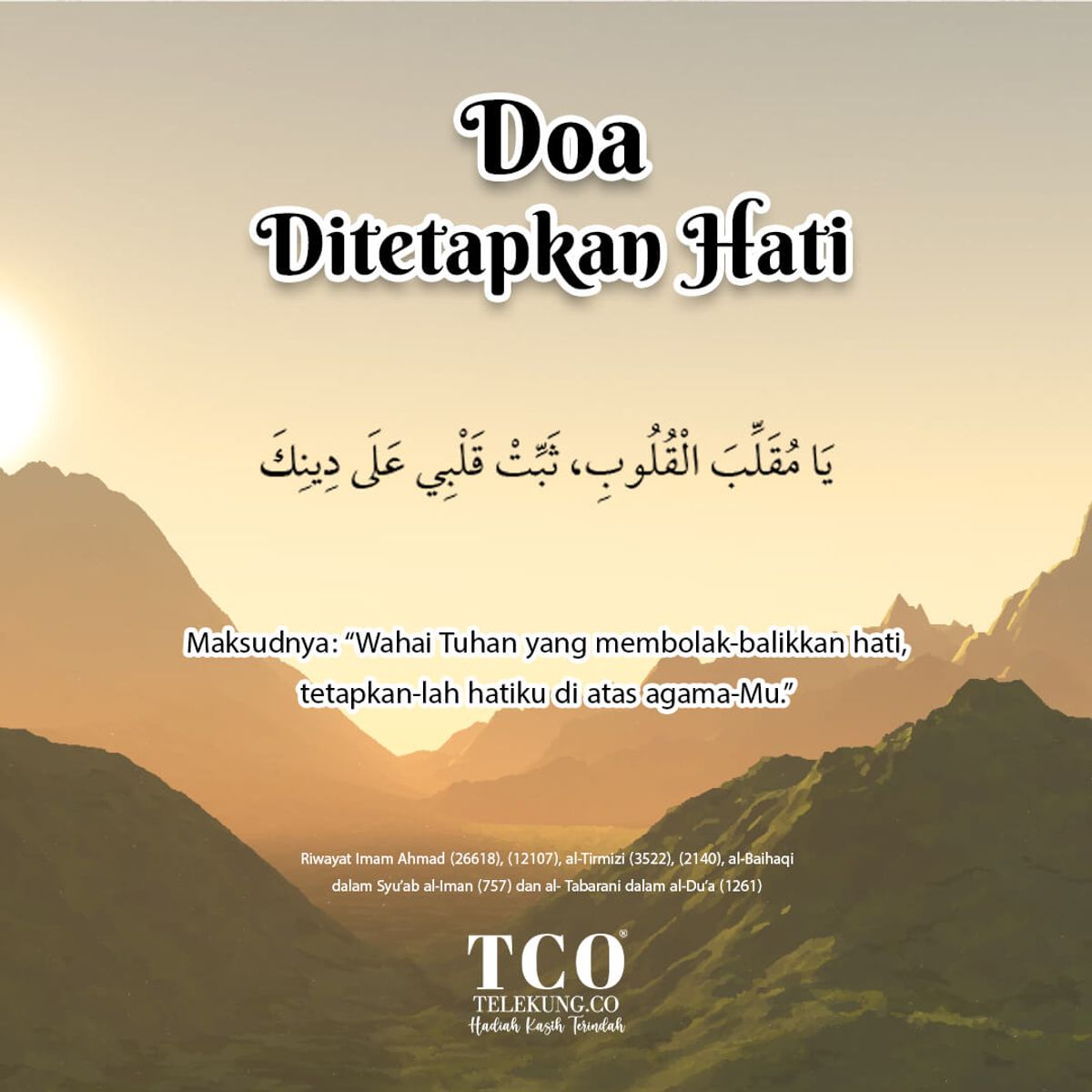 Doa Ditetapkan Hati