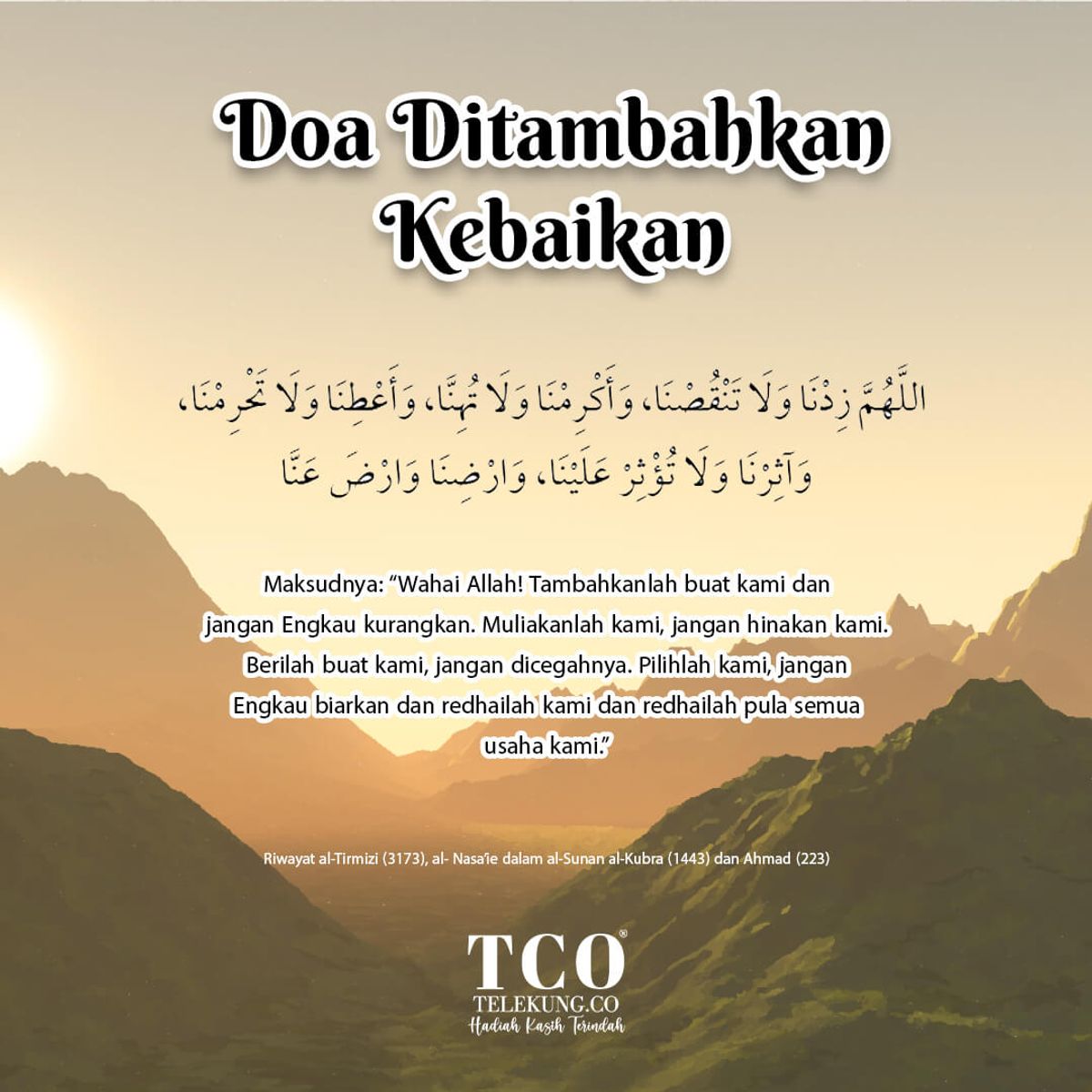 Doa Ditambahkan Kebaikan