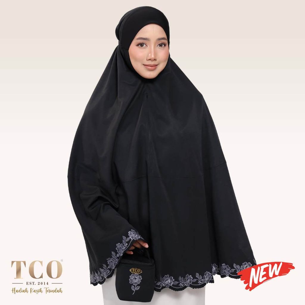 01_Telekung TCO Nawa Mini Telekung Black New