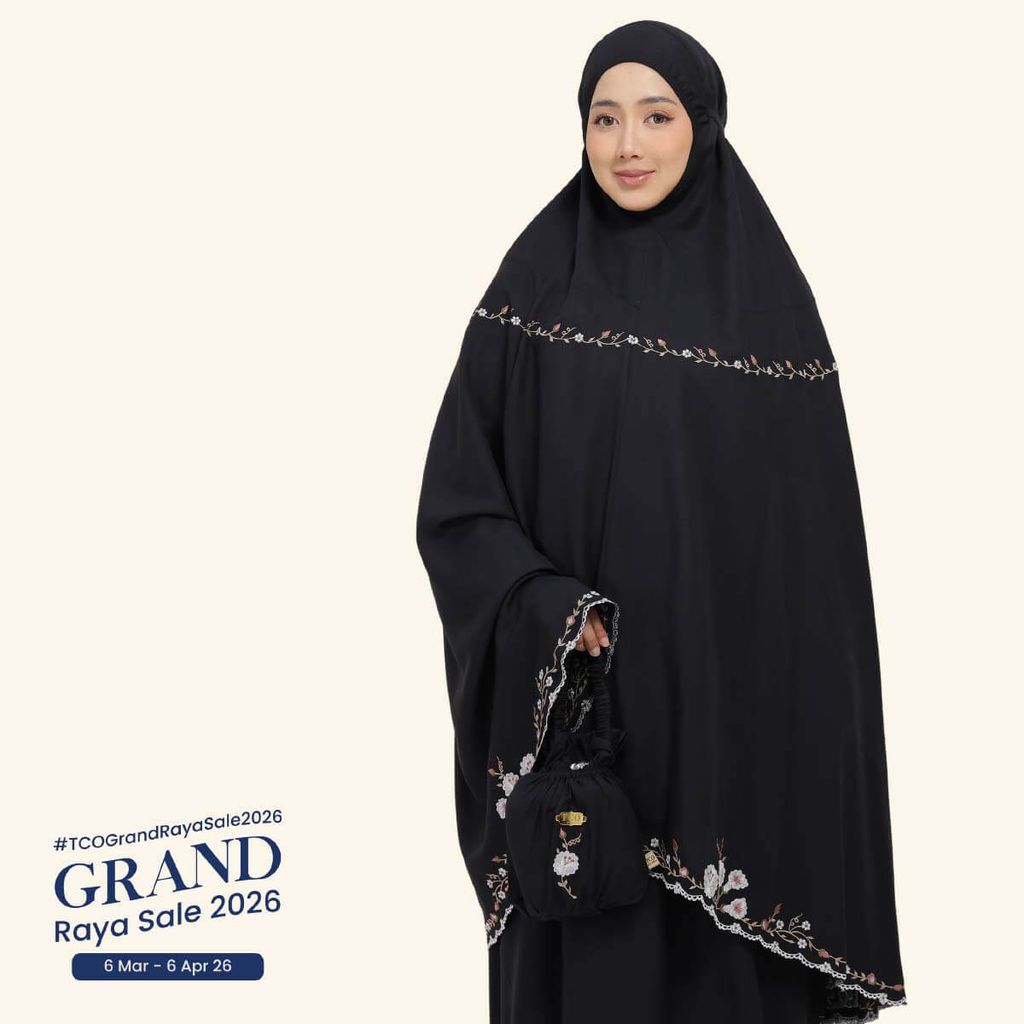 06_Telekung TCO Pearl Yasmine Classic Black