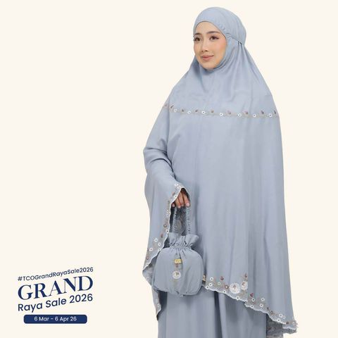 01_Telekung TCO Pearl Yasmine Smoky Bluish