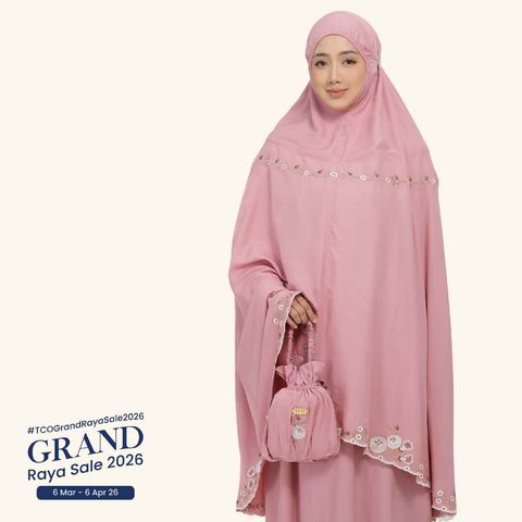 03_Telekung TCO Pearl Yasmine Pastel Rose