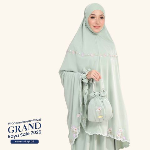 10_Telekung TCO Blossom Luxe Smoke Green