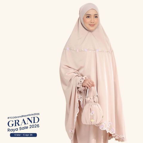 11_Telekung TCO Blossom Luxe Almondy Latte