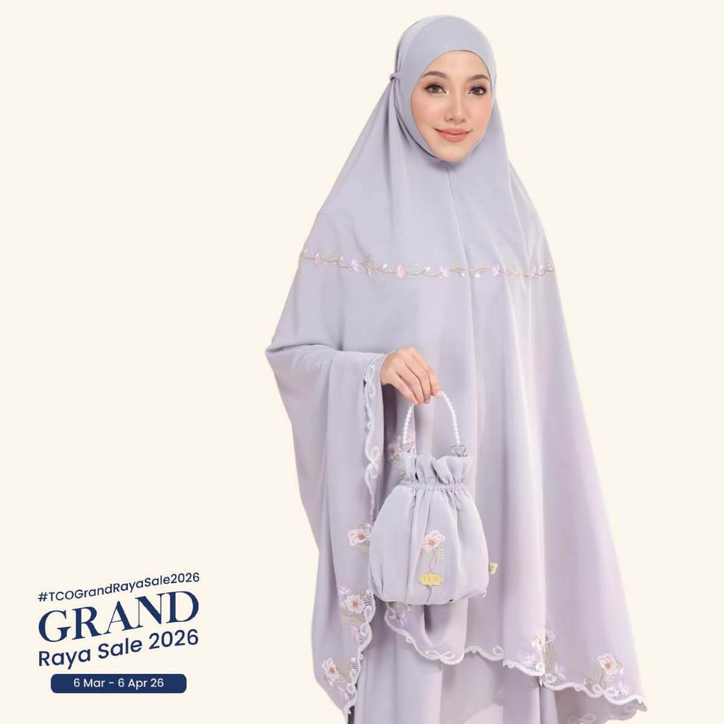 08_Telekung TCO Blossom Luxe Gray Lilac