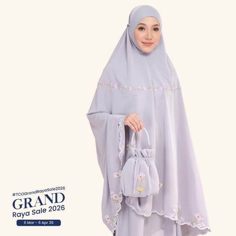 08_Telekung TCO Blossom Luxe Gray Lilac
