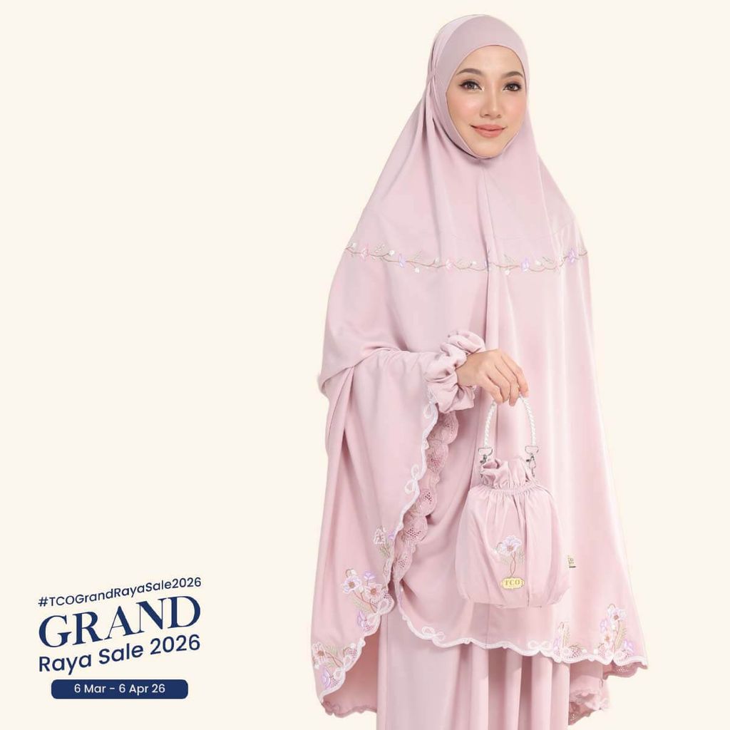 09_Telekung TCO Blossom Luxe Dusty Rose