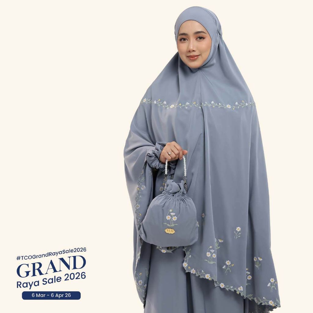 03_Telekung TCO Daisy Luxe Icy Gray