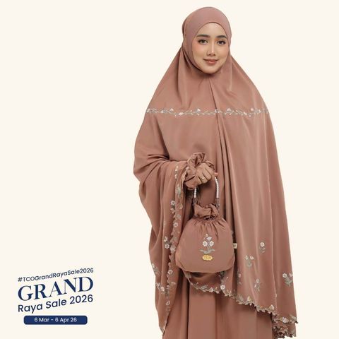 01_Telekung TCO Daisy Luxe Burnt Brick