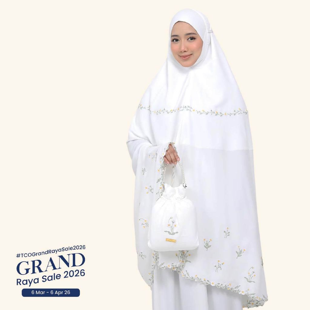 11_Telekung TCO Daisy Luxe Off White