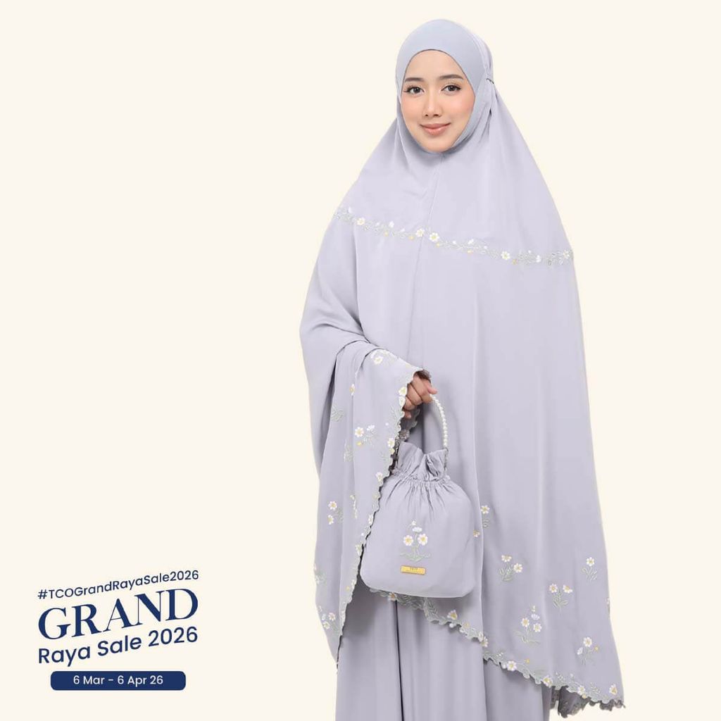 08_Telekung TCO Daisy Luxe Gray Lilac