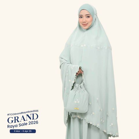 10_Telekung TCO Daisy Luxe Smoke Green