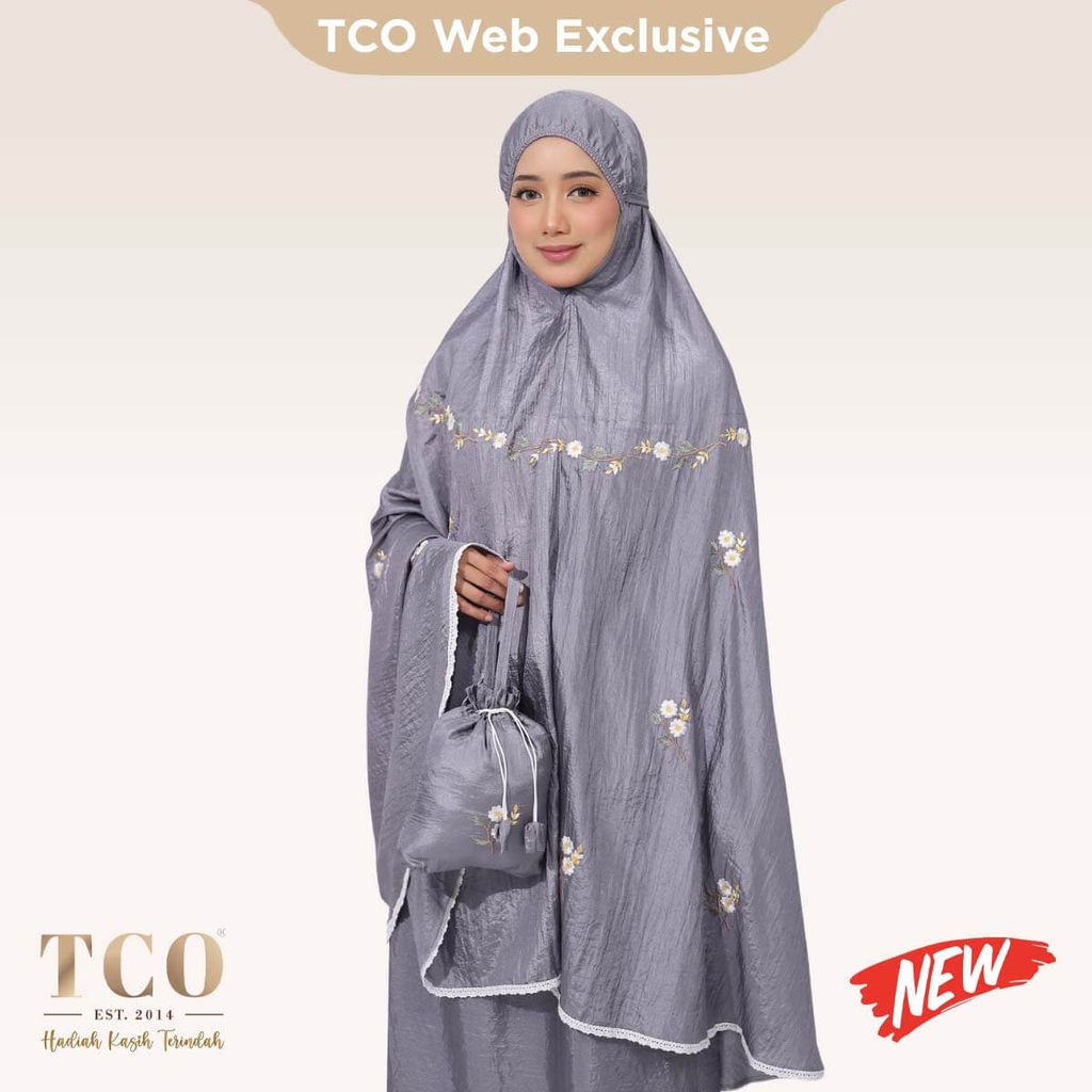 01_Telekung TCO Travel Daizie Light Gray New