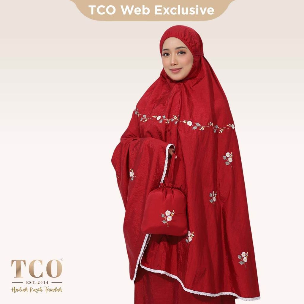 01_Telekung TCO Travel Daizie Maroon Red