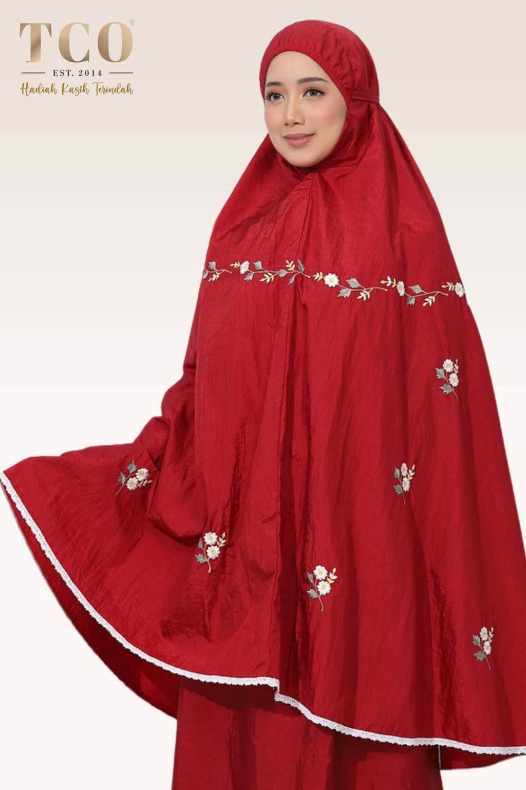 04_Telekung TCO Travel Daizie Maroon Red