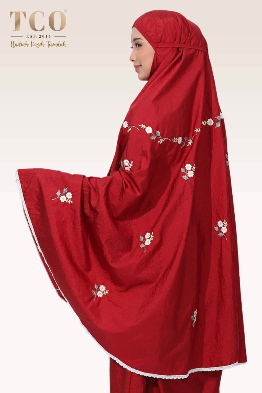 03_Telekung TCO Travel Daizie Maroon Red