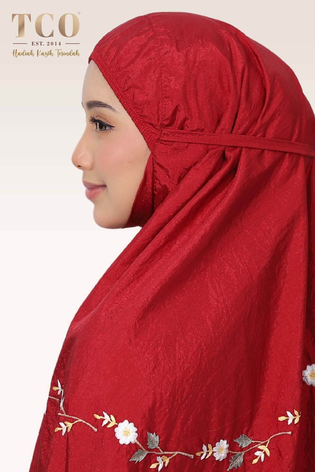 05_Telekung TCO Travel Daizie Maroon Red