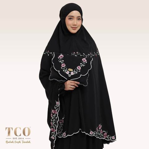 01_Telekung TCO Mekar Luxe Jet Black