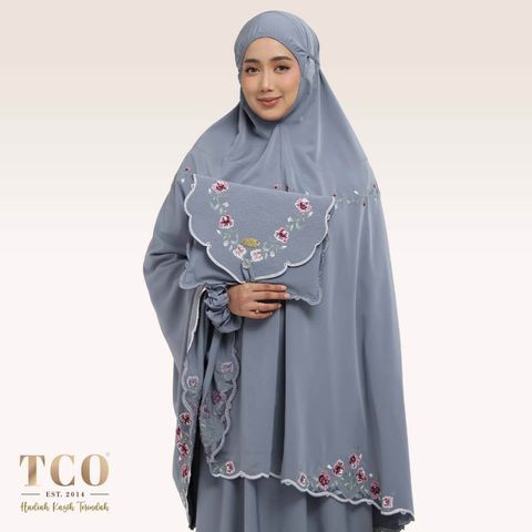 01_Telekung TCO Mekar Luxe Icy Gray