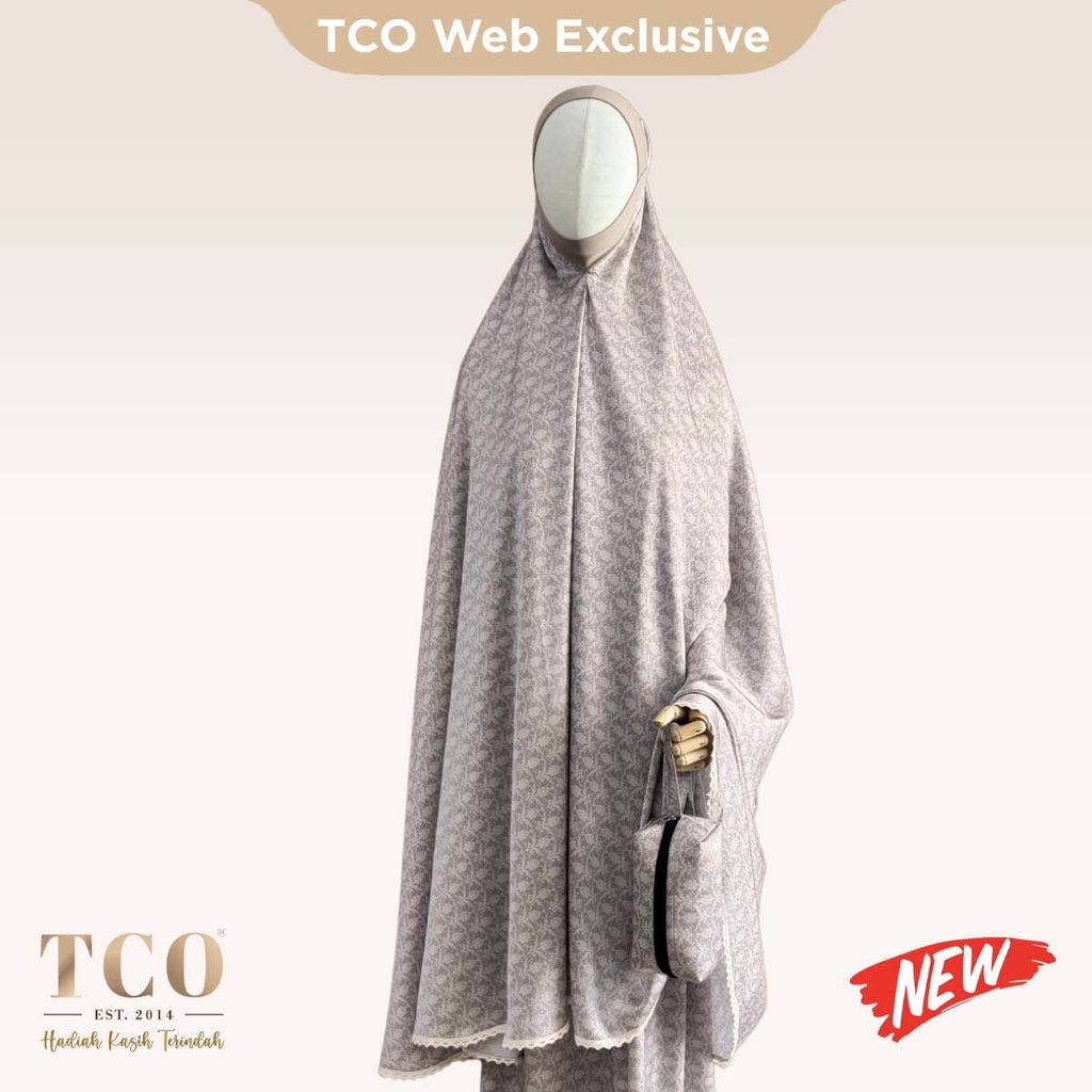 01_Telekung TCO Travel Ezi Damask Brown New
