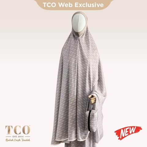 01_Telekung TCO Travel Ezi Damask Brown New