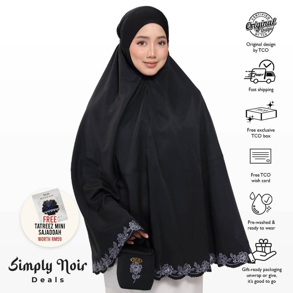 01_Nawa Mini Telekung TCO Black
