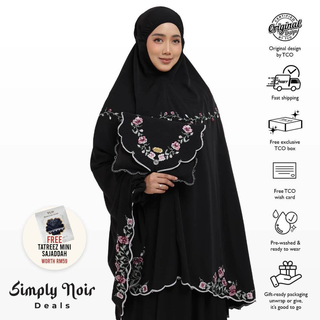 06_Telekung TCO Mekar Luxe Jet Black