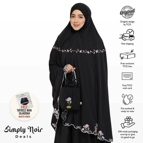 04_Telekung TCO Blossom Luxe Jet Black