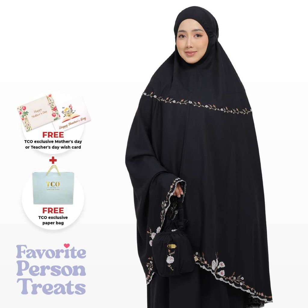 06_Telekung TCO Pearl Yasmine Classic Black