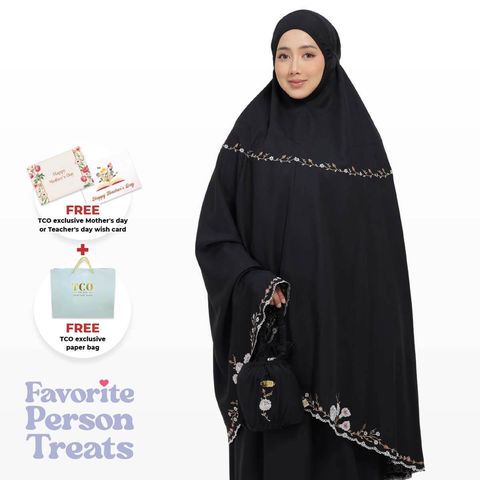 06_Telekung TCO Pearl Yasmine Classic Black